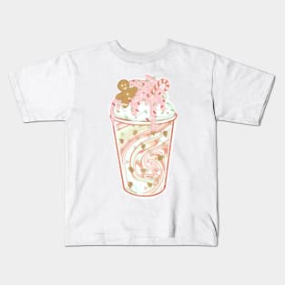 christmas gingerbread peppermint shake Kids T-Shirt